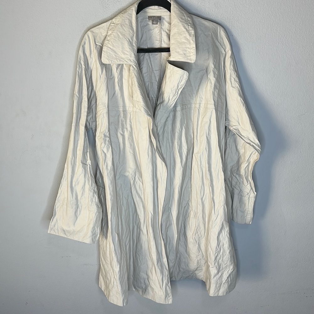 J Jill lightweight cream trench coat M